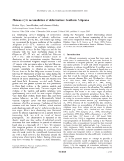 Plateau-style accumulation of deformation: Southern Altiplano