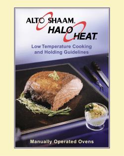 Low Temperature Cooking and Holding Guidelines