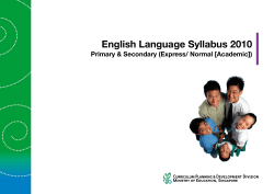 English Language Syllabus 2010