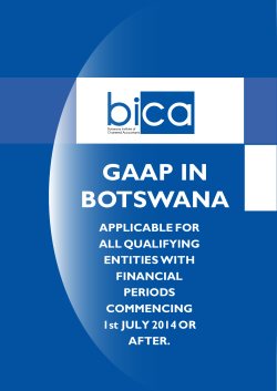 gaap in botswana - Botswana Institute of Chartered Accountants