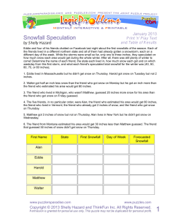 Snowfall Speculation