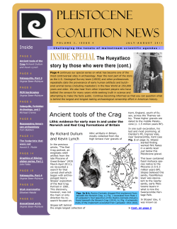 Ancient tools of the - The Pleistocene Coalition