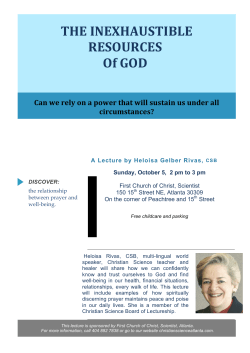 THE INEXHAUSTIBLE RESOURCES Of GOD