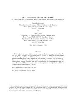 Did Colonization Matter for Growth? An Empirical Exploration into
