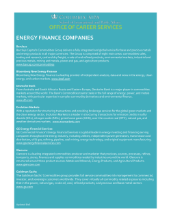 office of career services energy finance companies