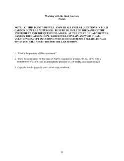 Working with the Ideal Gas Law
