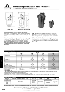 Free Floating Lever Air/Gas Vents &ndash; Cast Iron