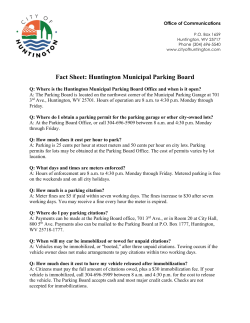 Fact Sheet: Huntington Municipal Parking Board