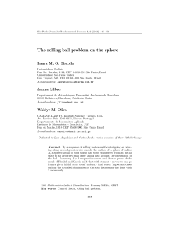 The rolling ball problem on the sphere - IME-USP