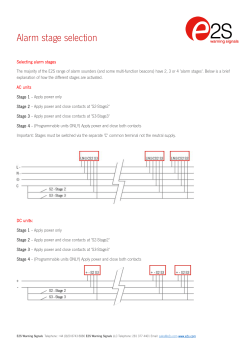 Alarm stage selection