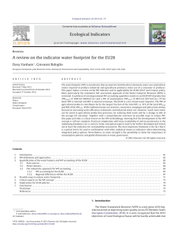 A review on the indicator water footprint for the EU28