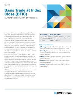 Basis Trade at Index Close (BTIC) Block Trades