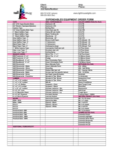 expendables equipment order form