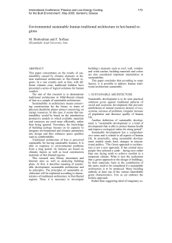 Environmental sustainable Iranian traditional architecture in hot