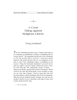 "A Country I Do Not Recognize" The Legal