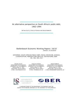 An alternative perspective on South Africa`s public debt, 1962