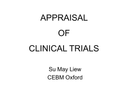 Critical appraisal RCT