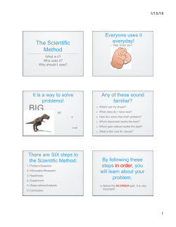 Scientific Method