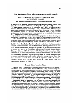 The Toxins of Clostridium oedematiens (Cl. novyi)