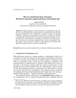 Bias in Commitment Space Semantics: Declarative questions