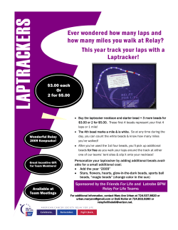 Ever wondered how many laps and how many miles