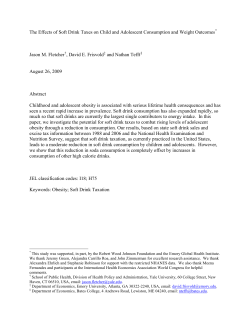 The Effects of Soft Drink Taxes on Child and
