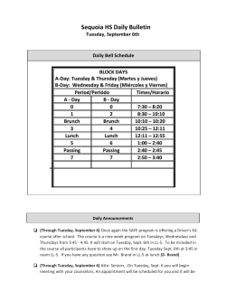 Sequoia HS Daily Bulletin