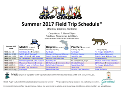 Classic Camp Gardens Field Trip Schedule