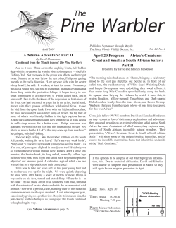 Apr 2004 - Piney Woods Wildlife Society