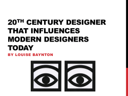 20th century designer that influences modern designers today