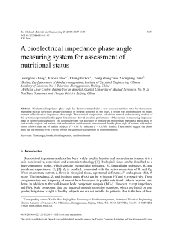 A bioelectrical impedance phase angle measuring system for