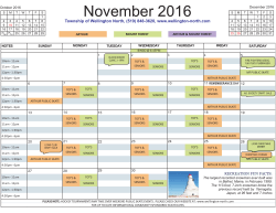 2016 Leisure Calendar.cdr - Township of Wellington North