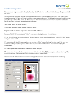 Simplify Scanning Features