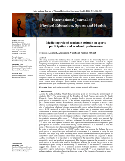 Mediating role of academic attitude on sports participation and