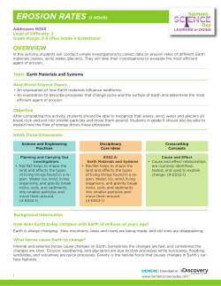EROSION RATES (1 HOUR)