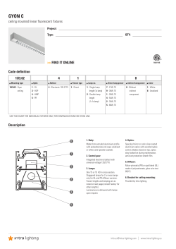 spec sheet - Intra lighting