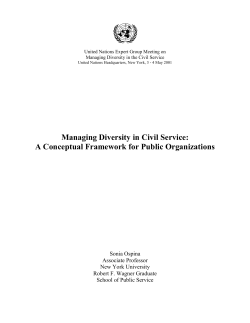 Ospina, S. 2001. Managing diversity in civil service: A