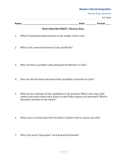 FILM ANALYSIS SHEET Thirteen Days