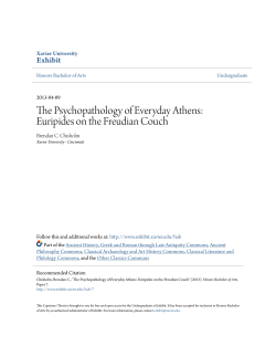 The Psychopathology of Everyday Athens: Euripides on the