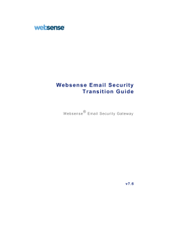 Websense Email Security Transition Guide