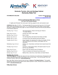 Check out Kentucky State Fair`s Lineup for Free Turf Concert Series