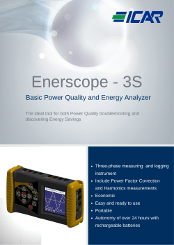Power Quality and Energy Analyzer Enerscope-3S