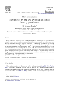Habitat use by the arid-dwelling land snail Iberus