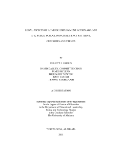 LEGAL ASPECTS OF ADVERSE EMPLOYMENT ACTION