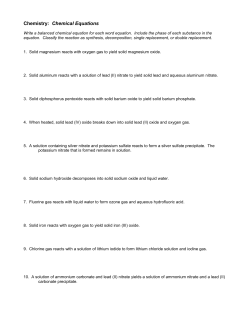 Chemistry: Chemical Equations