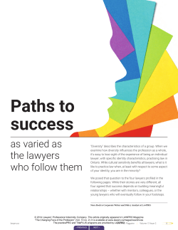 Paths to success