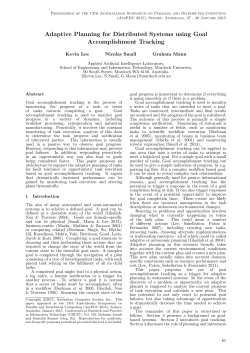 Adaptive Planning for Distributed Systems using Goal