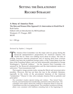 Setting the Isolationist Record Straight