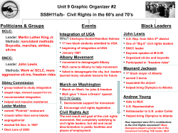 Unit 9 Graphic Organizer #2 SS8H11a/b