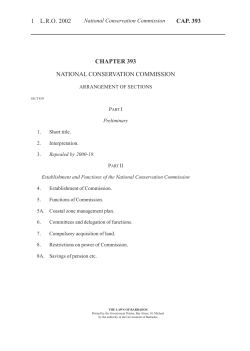 Cap. 393 National Conservation Commission